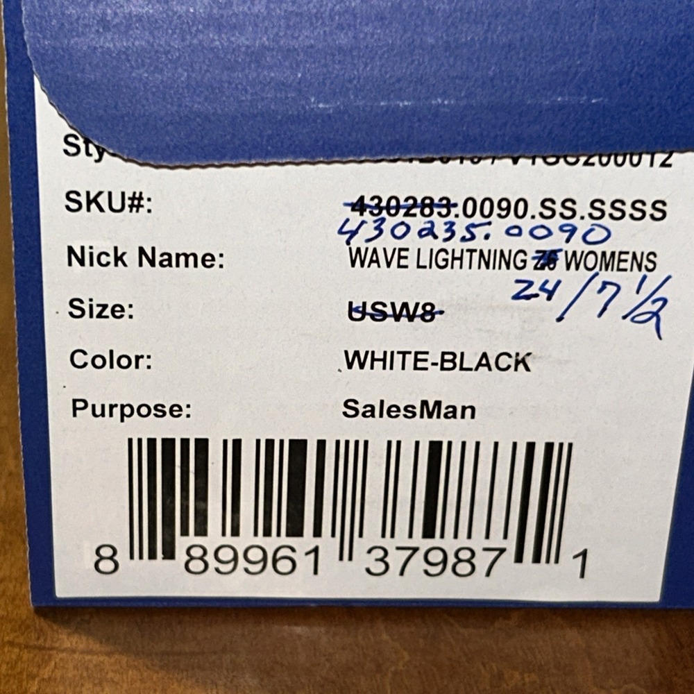 Mizuno Womens Size 7.5 White Black Wave Lightning Z4 Athletic Running Sneakers - Picture 9 of 9